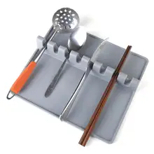 8 отверстий силиконовая суповая ложка держатель ложка шпатель Подставка для ложки печное устройство инструмент пособия по кулинарии полка для посуды Кухня хранения