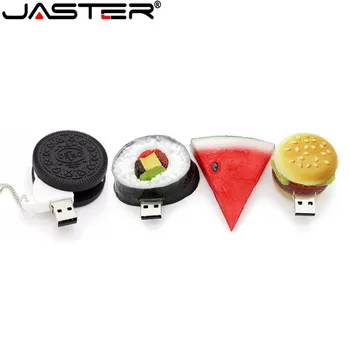 

JASTER wholesale Sandwich biscuit shape USB Flash Drive candy little mini funny pen drives 32gb/16gb/64gb usb U disk free shipp