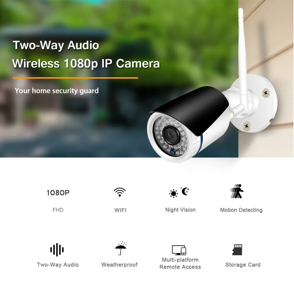 ANBIUX двухсторонняя аудио Wi-Fi IP камера Full HD 1080P 720P Беспроводная Проводная ONVIF P2P охранная сигнализация CCTV пуля наружная камера iCSee