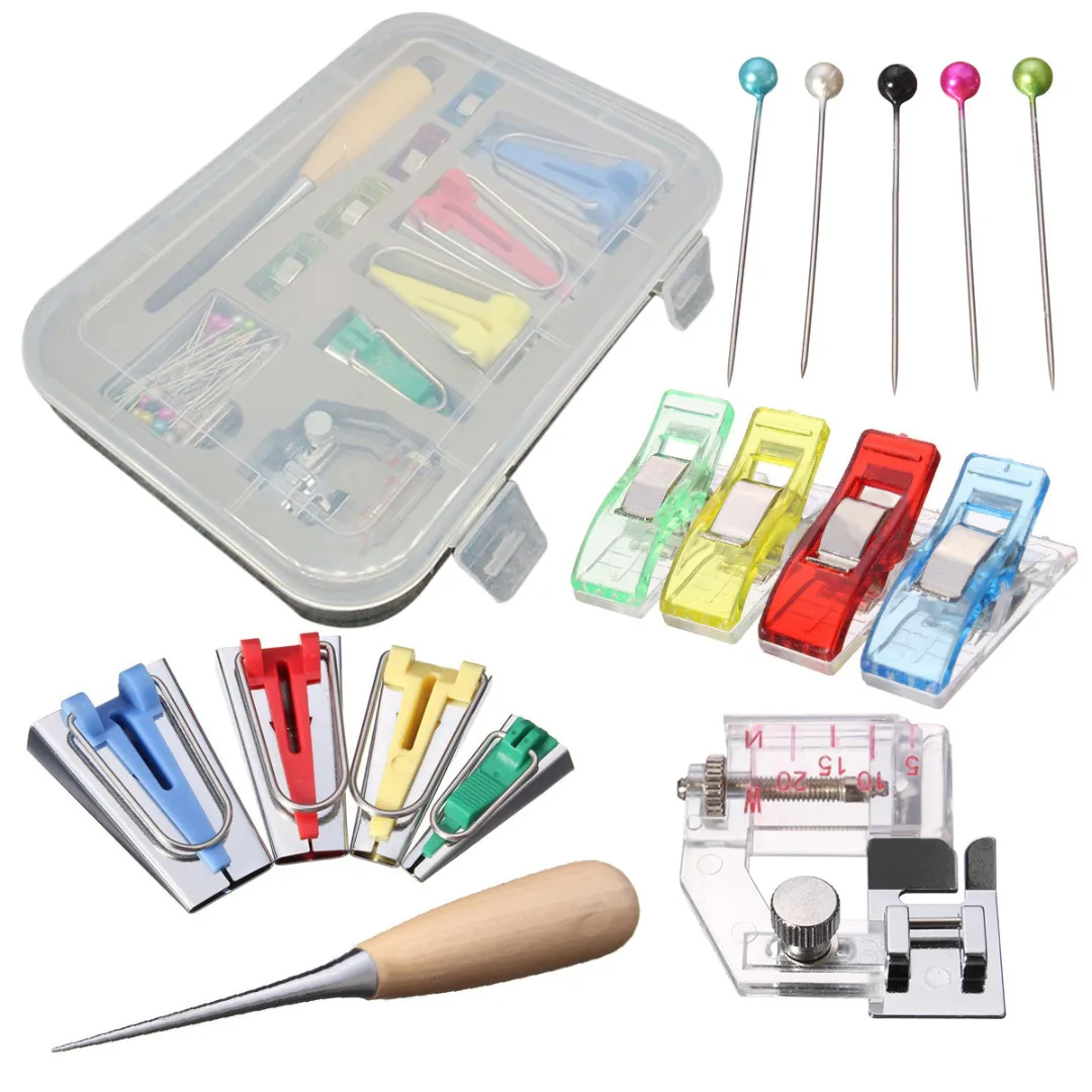 60pcs New Bias Tape Maker Multifunction Fabric Binding Tape Makers Kit