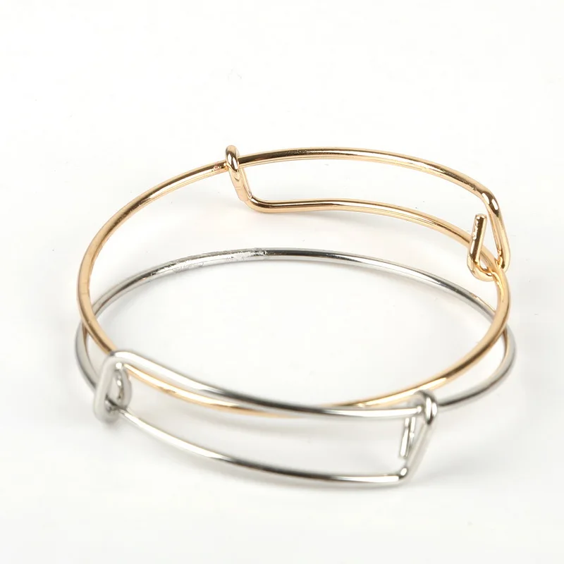 10pcs 65mm Metal Wiring Bangles for Women Gold/Rhodium Plated