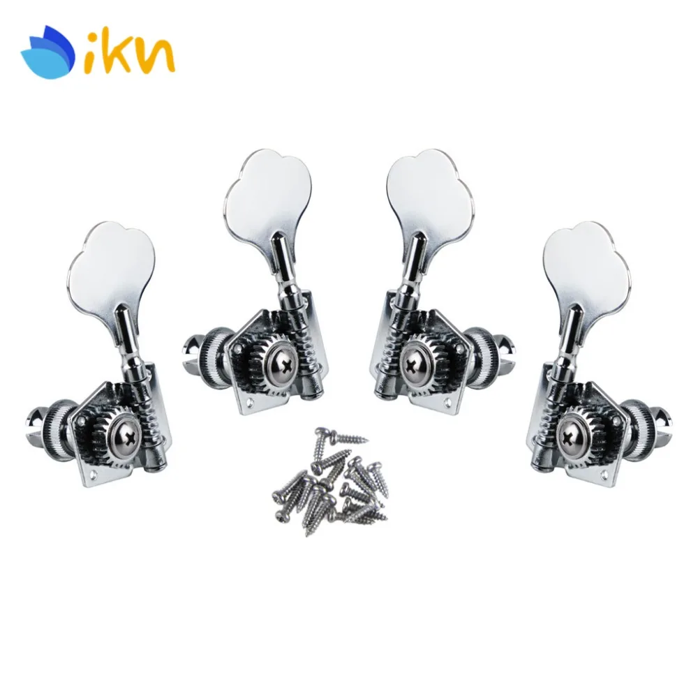 New 4pcs 2L2R Chrome Big Open Electric Bass Machine Heads Tuning Pegs