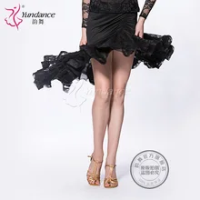 Индивидуальные леди костюмы для латиноамериканских танцев Танцы юбка современный танец танцевальный костюм для взрослых и детей, самбы, ча-ча, румбы, Танцы платье B-2758