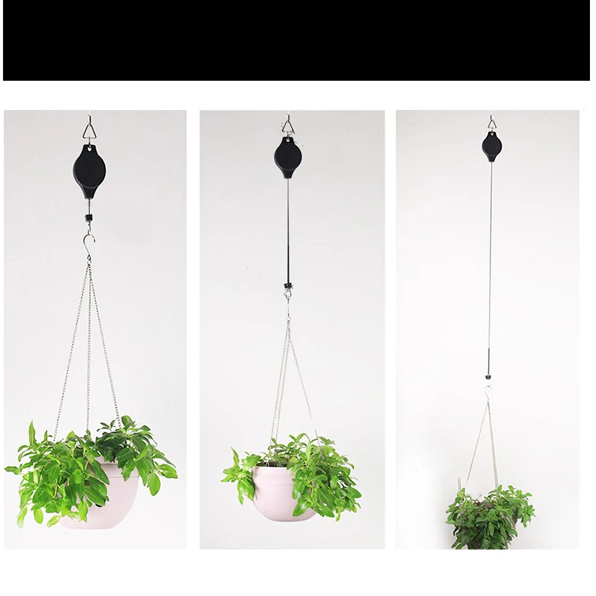 Onever Plant Pulley Retractable Hanger Hooks For Hanging Plants