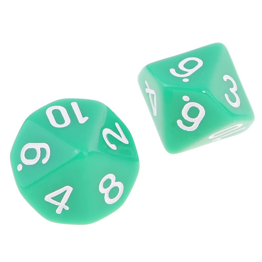 Perfeclan 10pcs 10 Sided Dice D10 Polyhedral Dice for Dungeons and Dragons Games 10 Sided Dice for Entertainment
