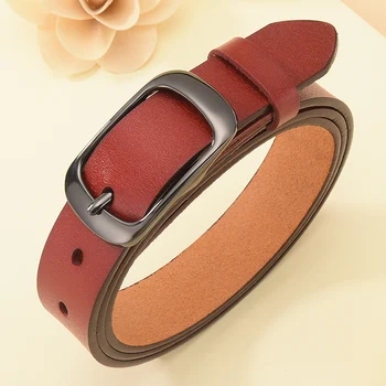 Women Genuine Leather Belt For Female Strap Casual All-match Ladies Adjustable Belts Designer High Quality Brand 4