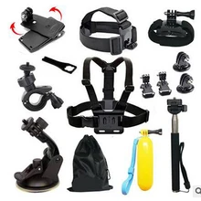 15pcs/set Basic Outdoor Sports Accessories Bundle Kit for Action Sports Camera