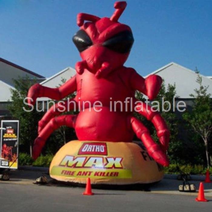 

US red standing giant inflatable ant cartoon replica for promotion sale
