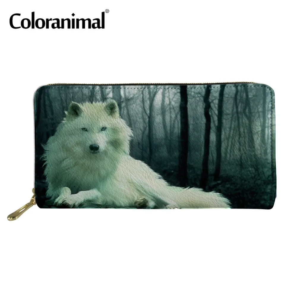 Coloranimal Men Leather Purse Long Wallet Cool Animal