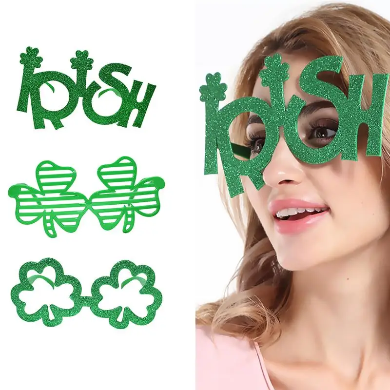 Fun Shamrock Glasses Irish Clover Sunglasses St. Patrick's Day Giant