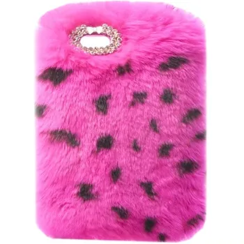 

1Pcs For iPad mini 5 Cover Deluxe Luxury Bling Diamond Fluffy Winter Warm Furry Fluffy Rabbit Fur Case For iPad mini 5 7.9"2019