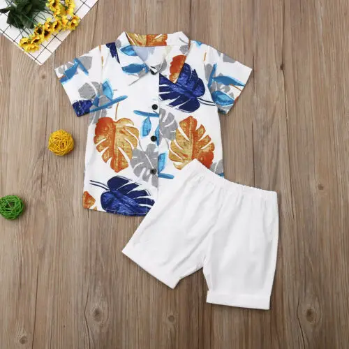 

Baby Boys Clothes Suit Gentleman Style Shirt +Short 2pcs Clothes for Boys Summer Set