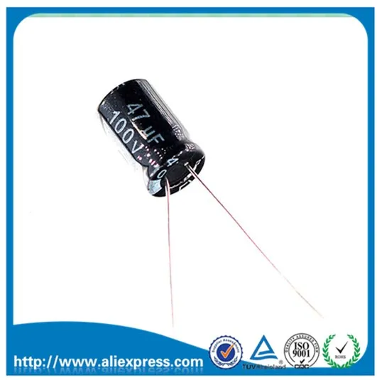 Condensadores electrolíticos de aluminio, 10 Uds., 47 UF, 100 V, 100 V, 47 UF, tamaño 10*13, 100 V / 47 UF Condensadores electrolíticos de aluminio, 10 Uds., 47 UF, 100 V, 100 V, 47 UF, tamaño 10*13, 100 V / 47 UF