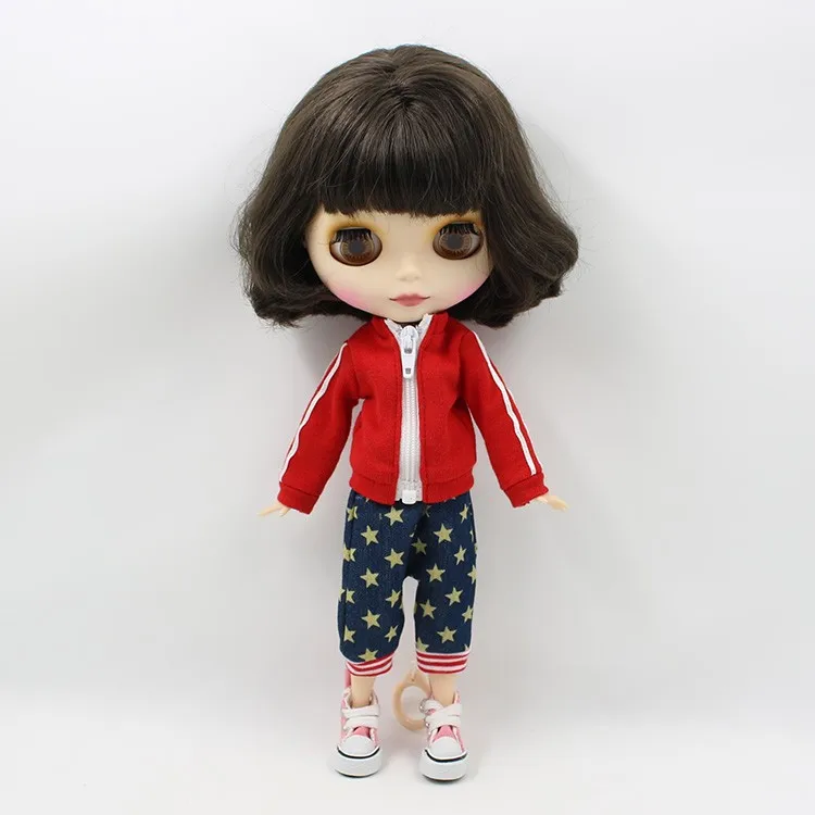 Neo Blythe Doll with Brown Hair, White Skin, Matte Cute Face & Custom Jointed Body 4