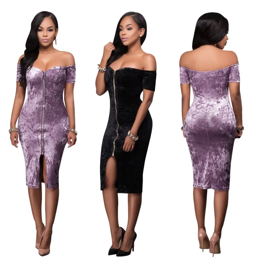 Women 2017 Fashion Sexy Off shoulder Bodycon Spring Vestidos Dresses