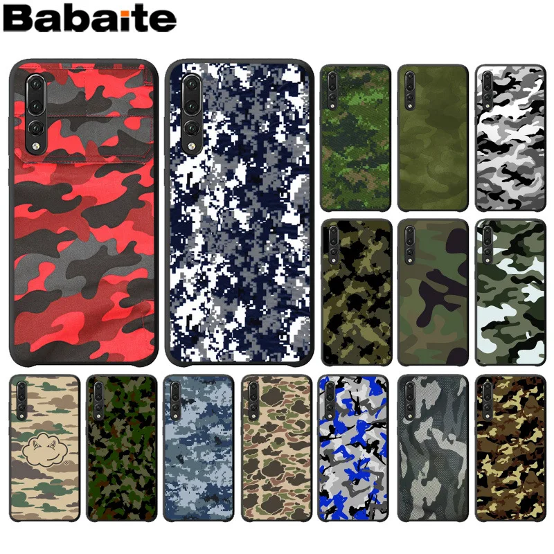 

Babaite Camouflage Pattern Camo military Army Black Phone Case for Huawei P10 plus 20 pro P20 lite mate9 10 lite honor 10 view10