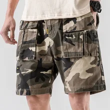 Мужские модные камуфляжные мужские повседневные брюки с боковыми карманами