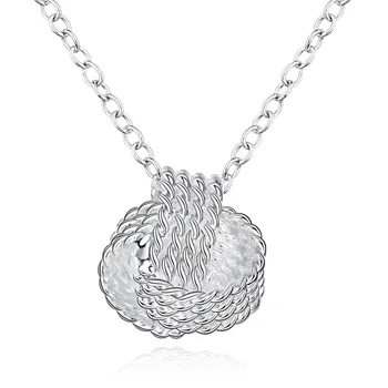 

Wholesale Silver Pendant 925 Fashion Silver Jewelry Heart Pendant Necklace For Women Men Chain Cross Creative Necklace Best Gift