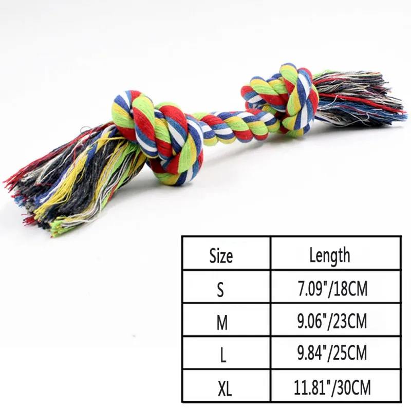 

Pet Dog Toys Small Pet Grind Teeth Tools Pet Rope Knot Chew Toys for Small and Medium Dogs Accessories Random Color