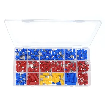 

FreeShipping 330 pcs Assorted Full Insulated Fork U-type Set Terminals Connectors Assortment Kit Electrical Crimp Spade Ring