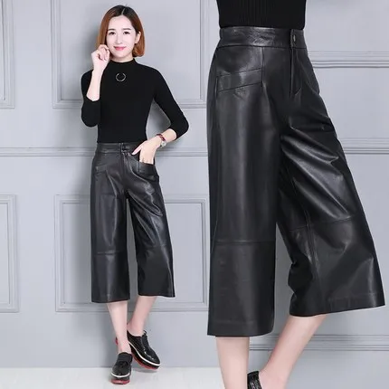 En Slim D'impression De Peau Taille P12 2019 Haute Femmes Mouton Pantalon wTIIx