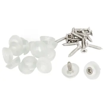 

HOT GCZW-16 Pcs Conical Shape Furniture Leg Foot Protector Pads Clear White and Silver