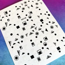 Новейшие WG-148 3d наклейки для дизайна ногтей, штамповка, экспорт из Японии, стразы