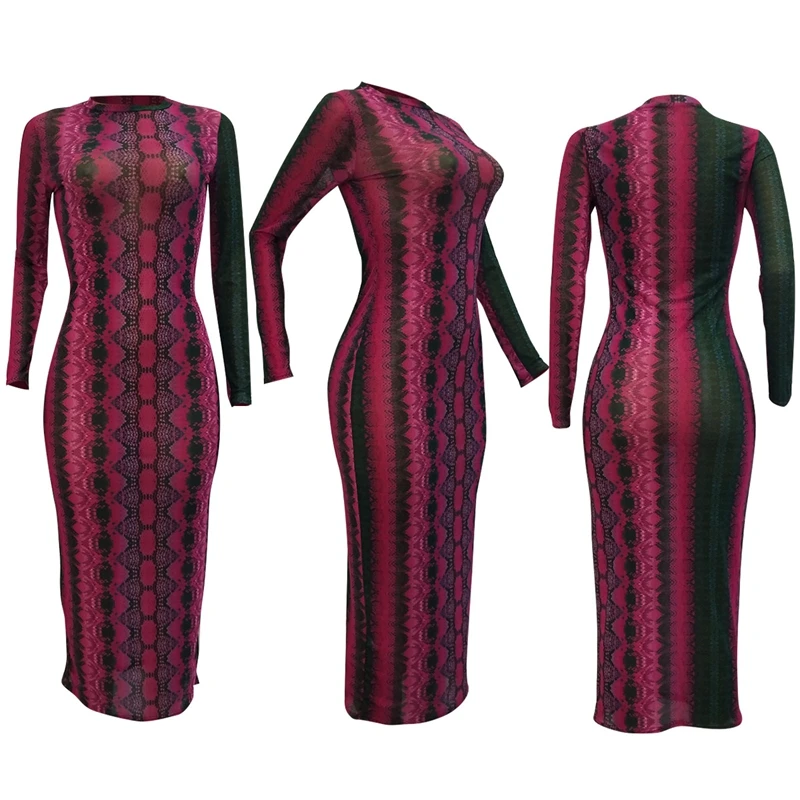 snake print dress -31