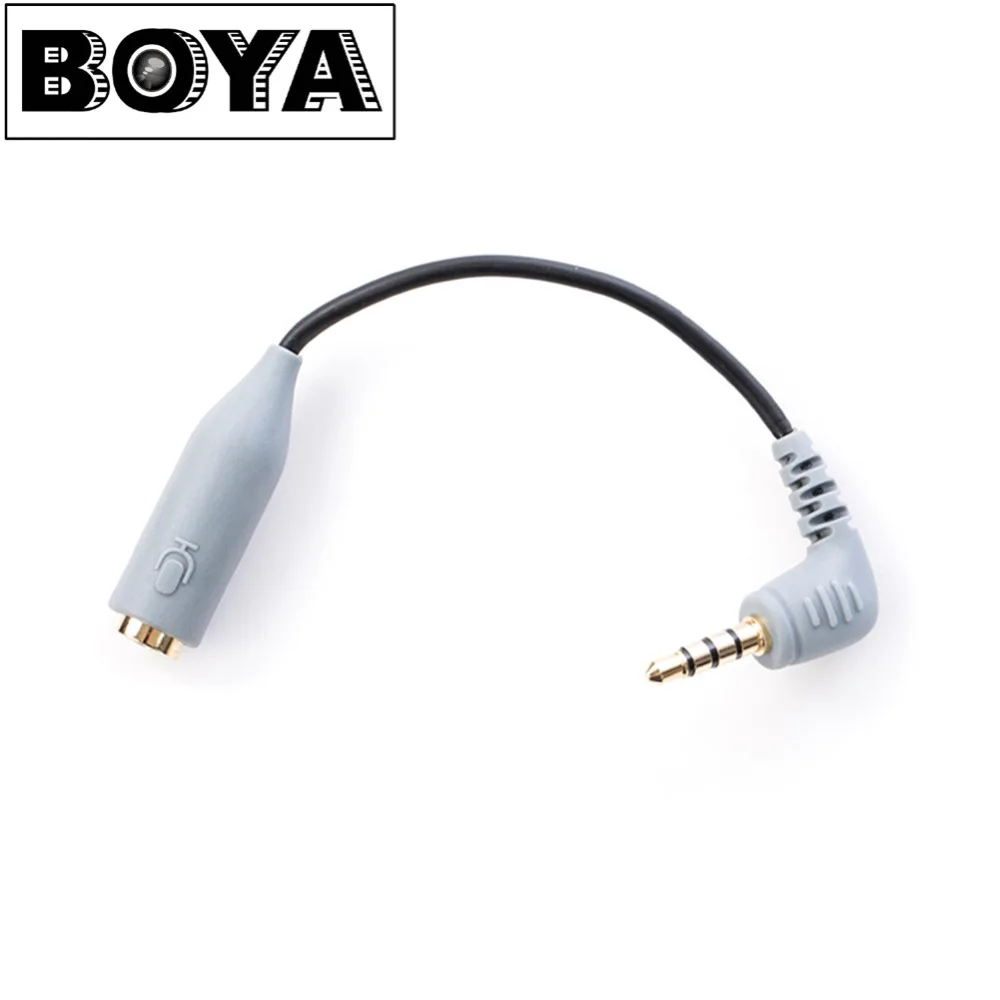 

BOYA BY-CIP Camera Microphone3.5m Cable Convertor for Microphone of DSLR Cameras with iPhone 7 6s 6plus iPad Android Smartphones