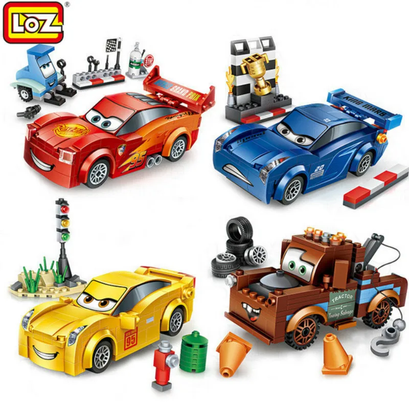 

LOZ Mini Qute Kawaii American movie cartoon cars super hero building blocks action figures educational toys for children