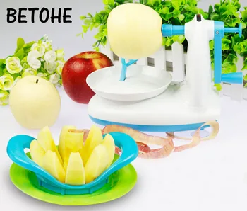 

BETOHE2pcs/set Creative Fruit Peeler Peeling Multifunction Manual Fruit Peeler Machine Cutting Apple Artifact Kitchen Tool