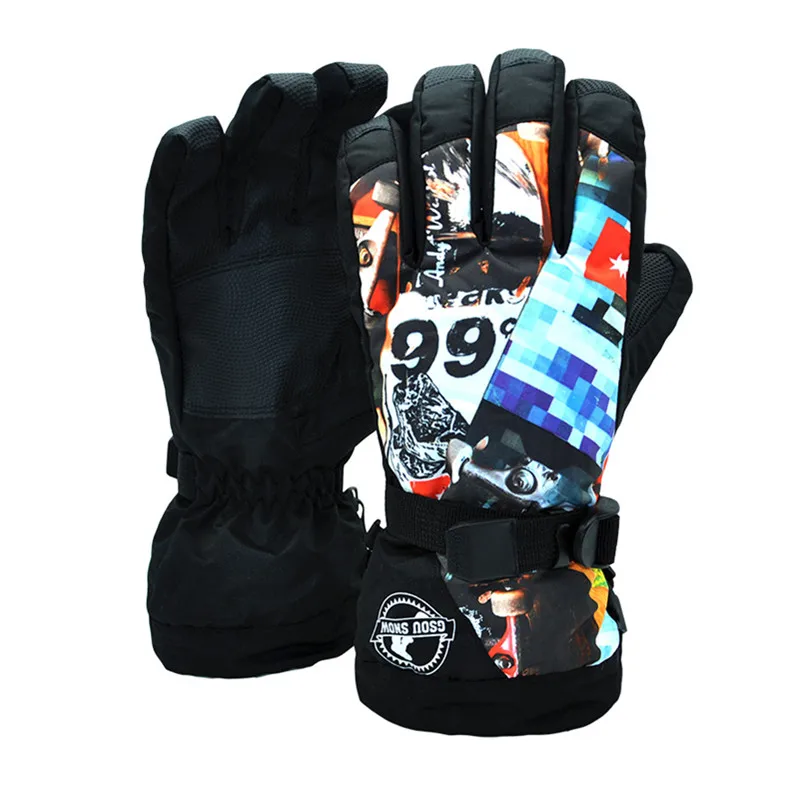 

2018 GSOU SNOW winter gloves men snowboard ski gloves skiing guantes nieve touch screen gloves warm waterproof