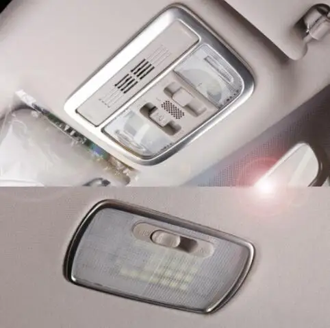 

For Honda Civic 10th Sedan 2016 2017 2018 ABS Matte/red front head+rear back read reading light lamp cover trim accessories 2pcs