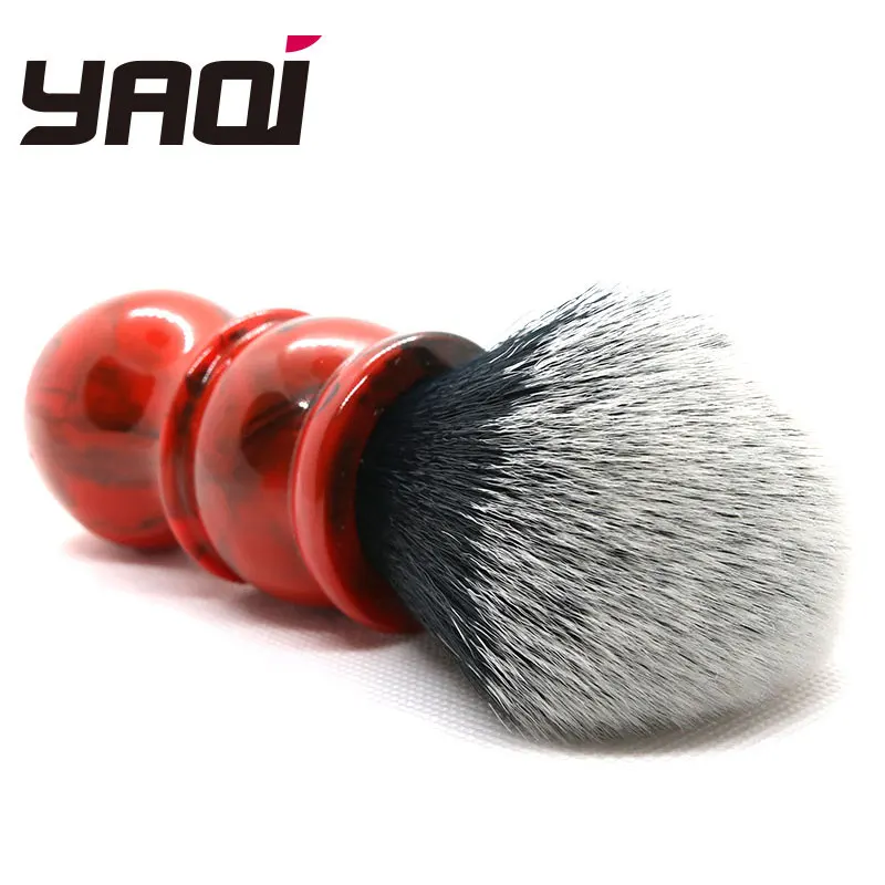 Щетка для смокинга мужская с красным мрамором 26 мм|shaving brush|brush shavingbrush for men |