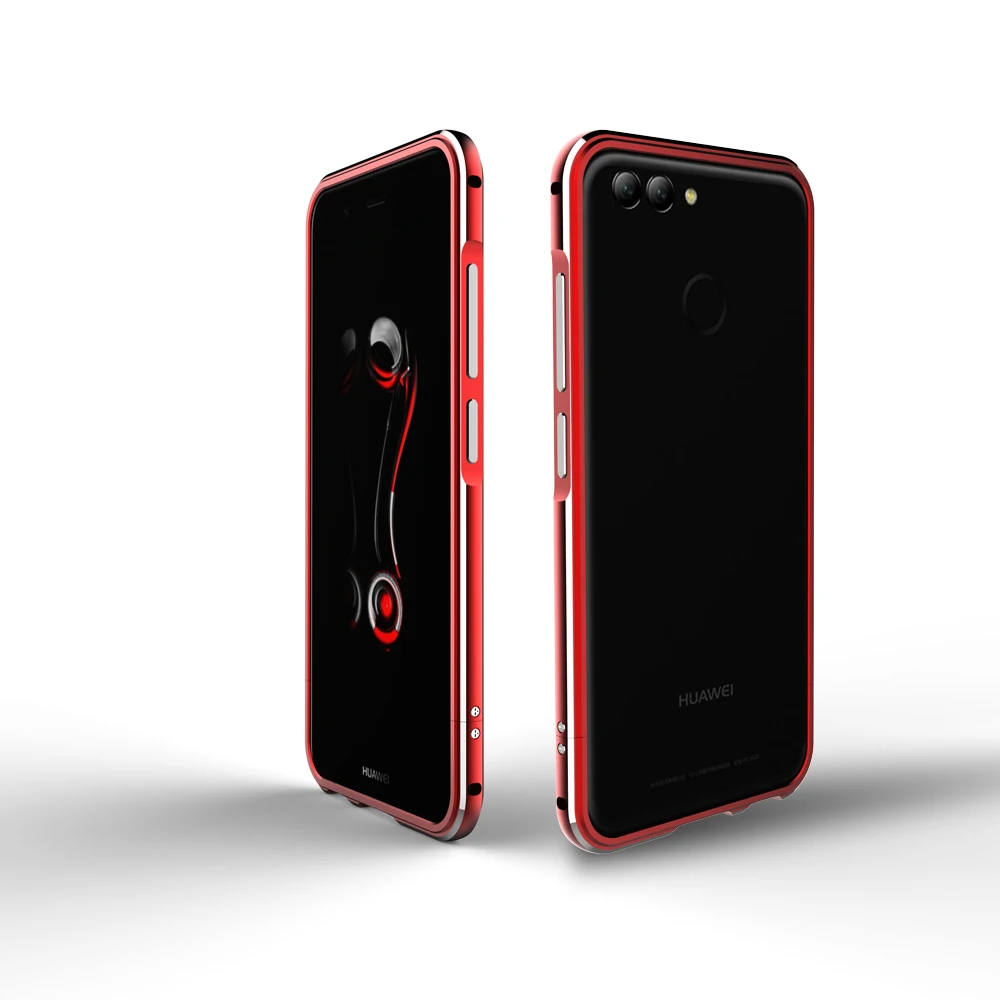 Luxury Shockproof Bumper Case for Huawei Nova 2 Plus Aluminum Metal Frame For Huawei Nova 2 Phone Cases for Huawei Nova2 Case