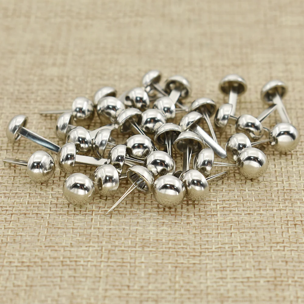 200pcs Metal Iron Silver Gold Color Round Cap Scrapbooking Brads Set Nail DIY Handmade Craft Tools Supplies metal brads