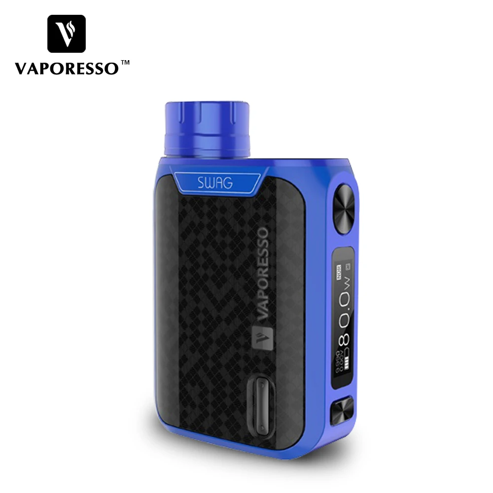 Vaporesso Swag 2 TC бокс мод 80 Вт 0,91 дюймов экран Vape мод подходит PE SE NRG SE танк атомайзер VS Swag электронная сигарета мод - Цвет: swag mod blue