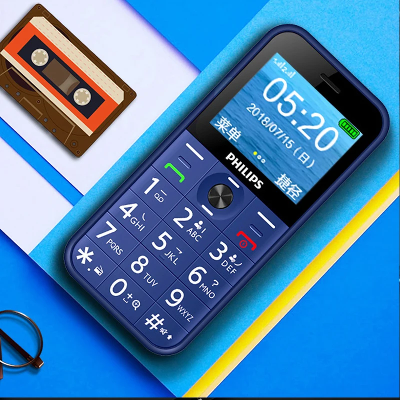 Оригинальный Philips E163K MTK6261 1 77 дюйма 1050 мАч батарея две sim карты 32 Мб + одна камера