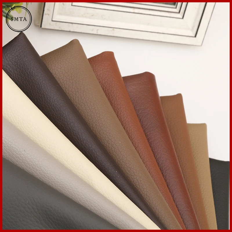 

SMTA 50*160cm Nice PU leather Fabric , Faux Leather Fabric for Sewing, PU artificial leather for DIY bag material