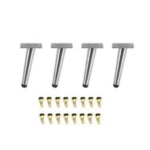 4 шт нержавеющей ножки для стола нагрузка 900 кг ТВ Кабинет ножки дивана аксессуары для обуви шкаф ноги 15 см серебро брюки-бананы