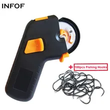 INFOF автоматический рыболовный крючок уровня рыболовная леска крюк аксессуары автоматическое привязывание крючка Sneller с 100 шт. рыболовные крючки
