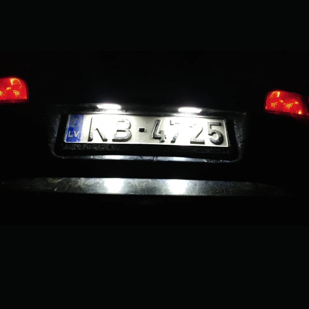 2 шт. авто-Стайлинг светодиодный Подсветка регистрационного номера 12 В для Audi A4 b6 8E A3 S3 A6 c6 Q7 A4 b7 A8 S8 S6 RS4 RS6 аксессуары