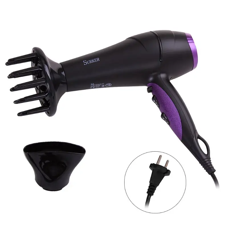 

2200W Professional Hair Blow Dryer Heat Speed Salon Blower Dry With Hairdressing Diffusers Tool