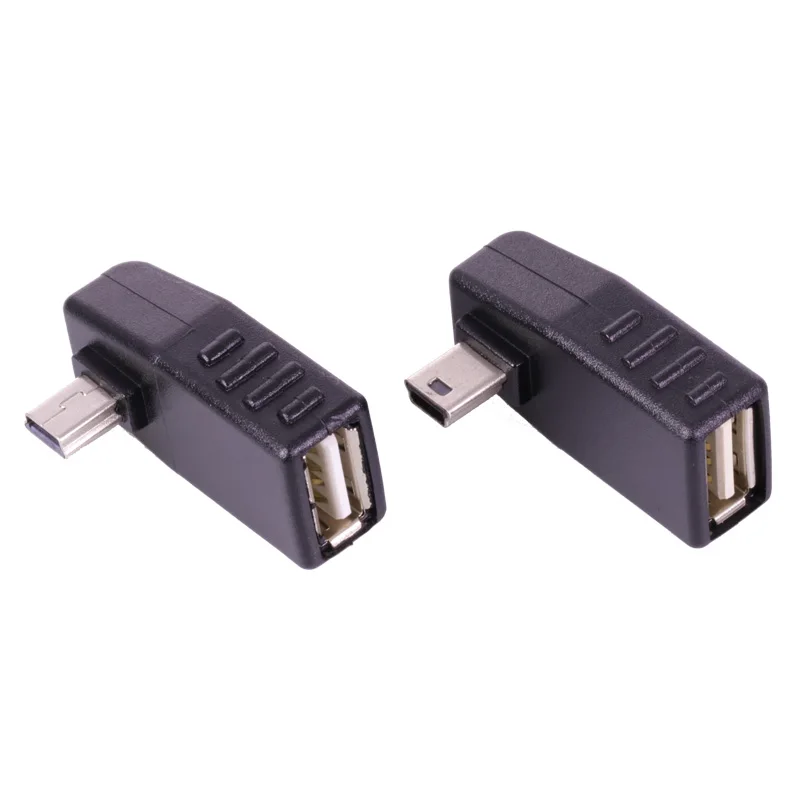 Мини USB штекер на A гнездо разъем 90 градусов Угловой удлинитель адаптер 20 шт./лот|usb