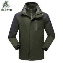 DZRZVD брендовая одежда уличные мужские Куртки Водонепроницаемые плотные горные куртки Slim Fit Пальто 2 слоя ветровка Спортивная 145
