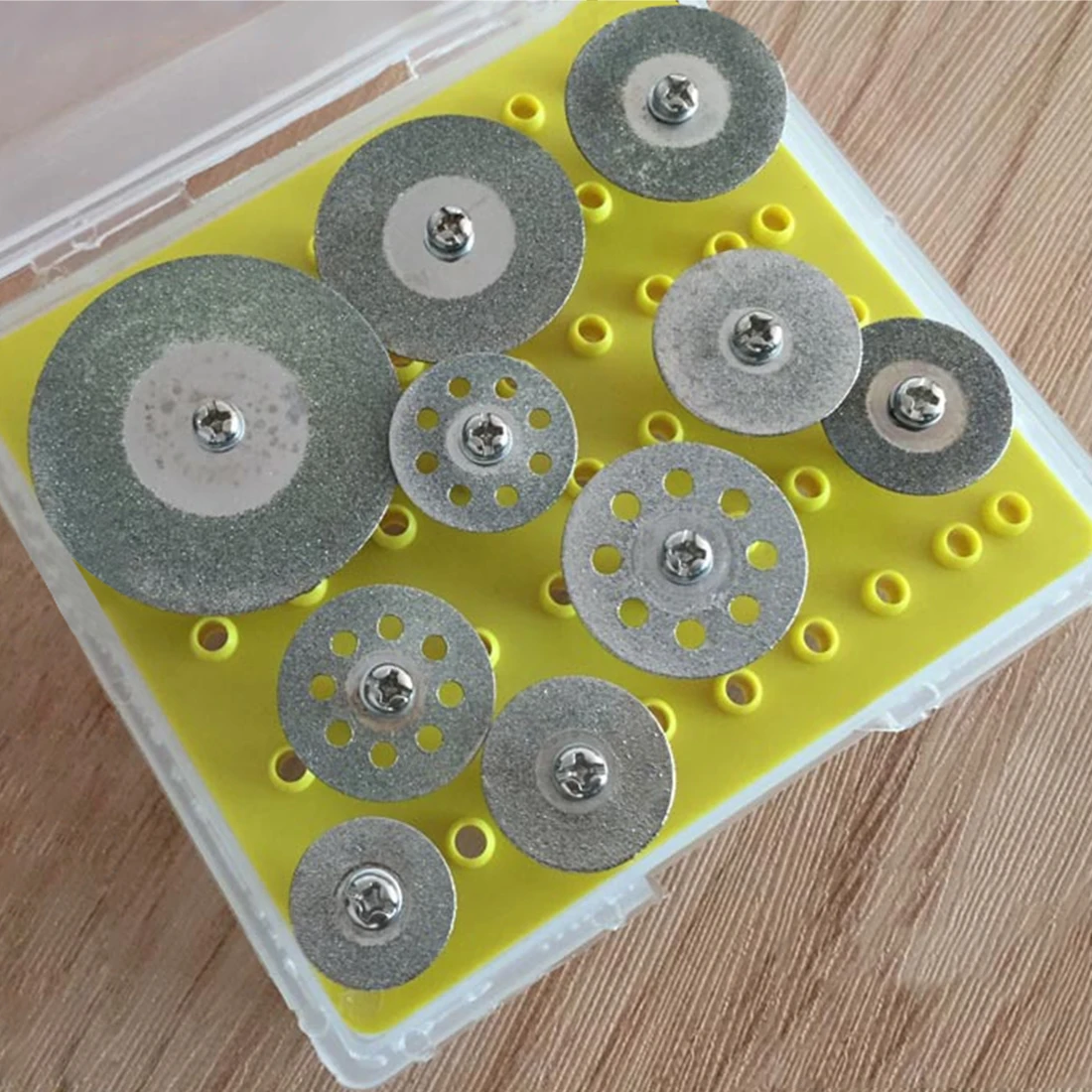 10Pcs Diamond Cutting Discs Cut-off Hold Wheel Set Drill Fit Rotary Tools Accessories 10Pcs Diamond Cutting Discs Cut-off Hold Wheel Set Drill Fit Rotary Tools Accessories