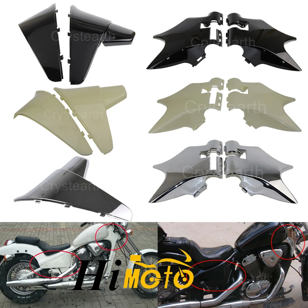 

For 88-98 Honda Shadow VT VLX 600 STEED 400 Steed400 Motorcycle Cowl Wire Covers Side Frame Guard Neck Cover Battery Side Cover