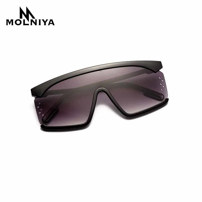 

2020 Siamese Oversized Sunglasses Women Men Square Twotone Big Sun Glasses Semi Rimless Gradient Eyeglasses UV400
