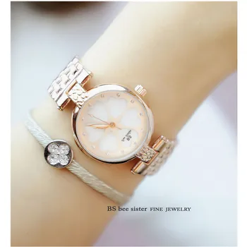 

New Hot Sale Imported Quartz Movement Watch High-End Chain Watch High-End Linked List Custom Full Rhinestone Female Watch