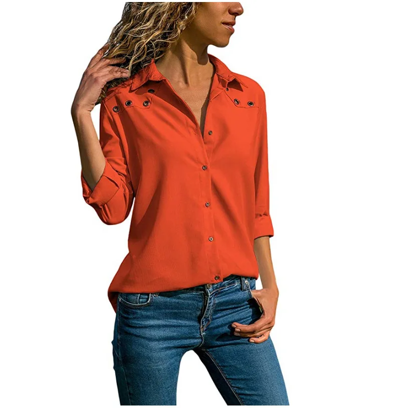Buy Office Ladies Blouses Work Black Top Sleeve Shirt